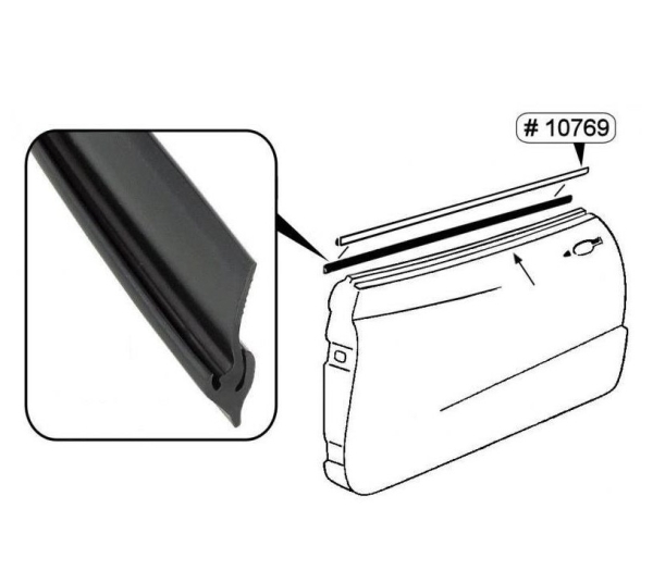 Outside-window-scraper-L/R-as-pair-VW-Karmann-ghia-141837475C(x2)